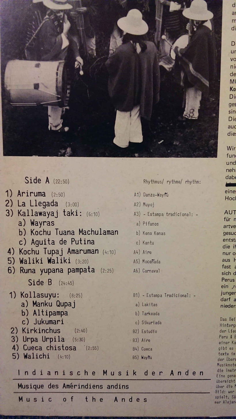 Wayra Kuna - Indianische Musik der Anden LP Schallplatte in Kassel  (Hessen)