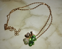 Goldfarbene Halskette mit Kleeblattanhänger in 39446 Staßfurt (Sachsen-Anhalt)