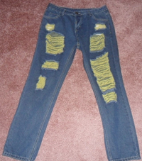 Damen Jeans in Blau im Destroyed Look, Größe XL in 39446 Staßfurt (Sachsen-Anhalt)